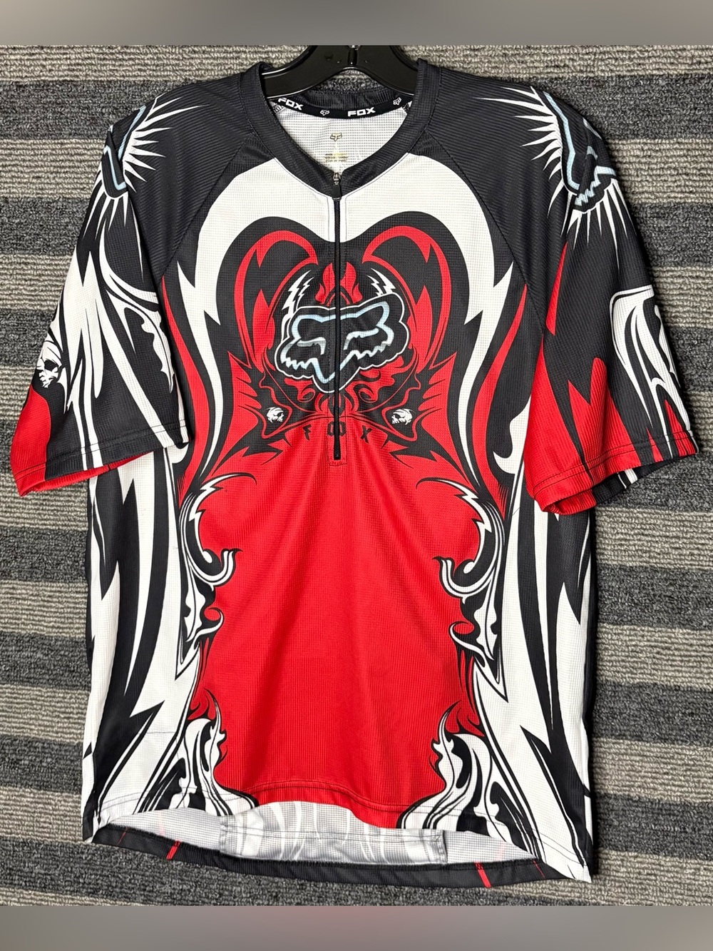 Vintage Y2K Fox BMX Mountain Biking Racing Cycling Jersey Men’s Large EUC